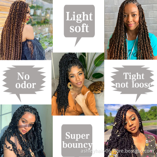 Julianna Passion Twists Meches Water Wave Braid Braids Waterwave 18 Inch Hair Braiding Hair Crochet Passion Twists
